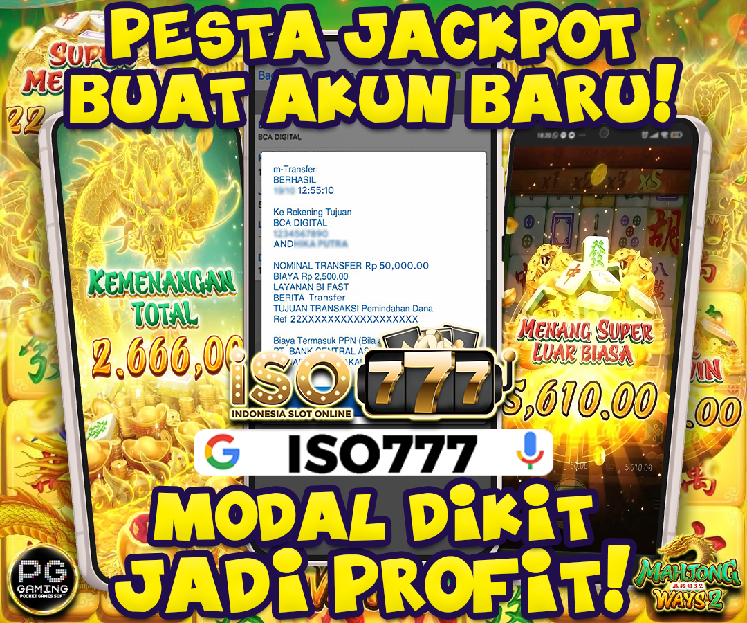 ISO777 Situs Slot Pencari Cuan Modal Rendah Hasil Jutaan